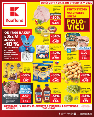 Leták Kaufland 27.8. - 2.9. - Kaufland Liptovský Mikuláš