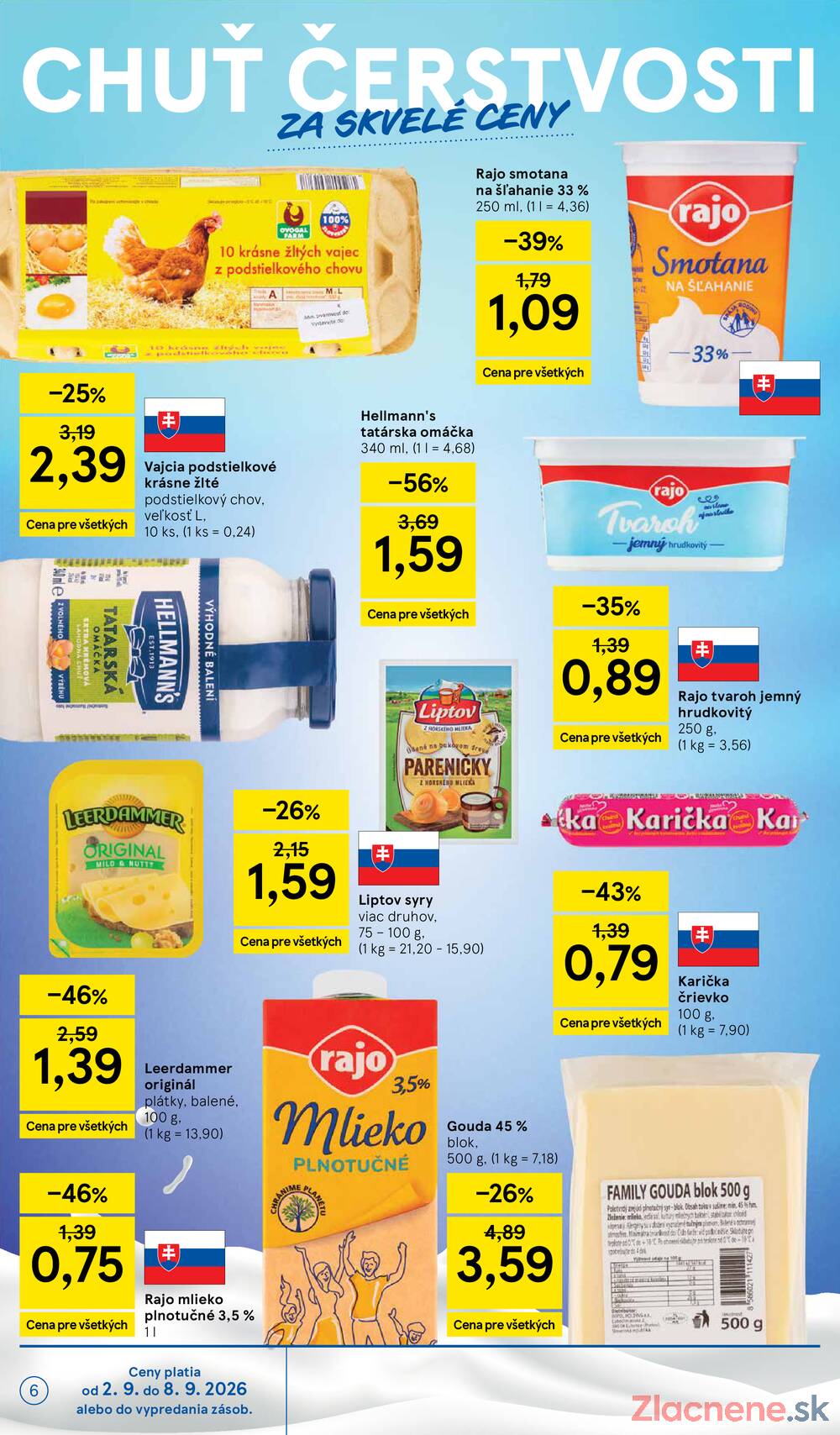 Tesco supermarkety od 2.9. do 8.9.2026
