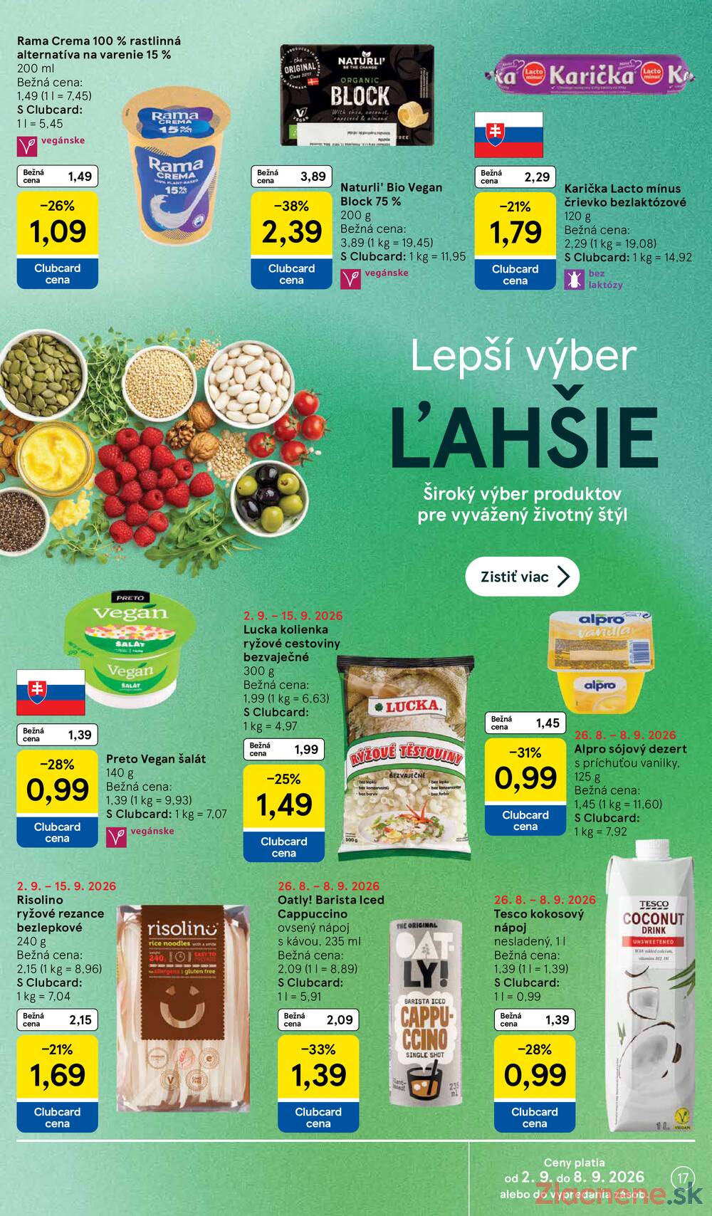 Tesco supermarkety od 2.9. do 8.9.2026