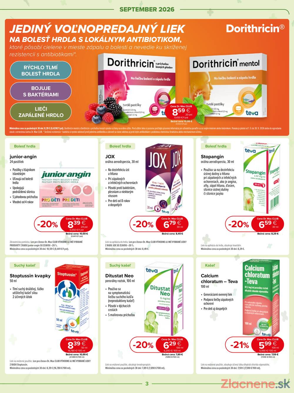 Leták Dr.Max - Dr.Max do 30.9. - strana 3 Leták Dr.Max - Dr.Max do 30.9. - strana 3