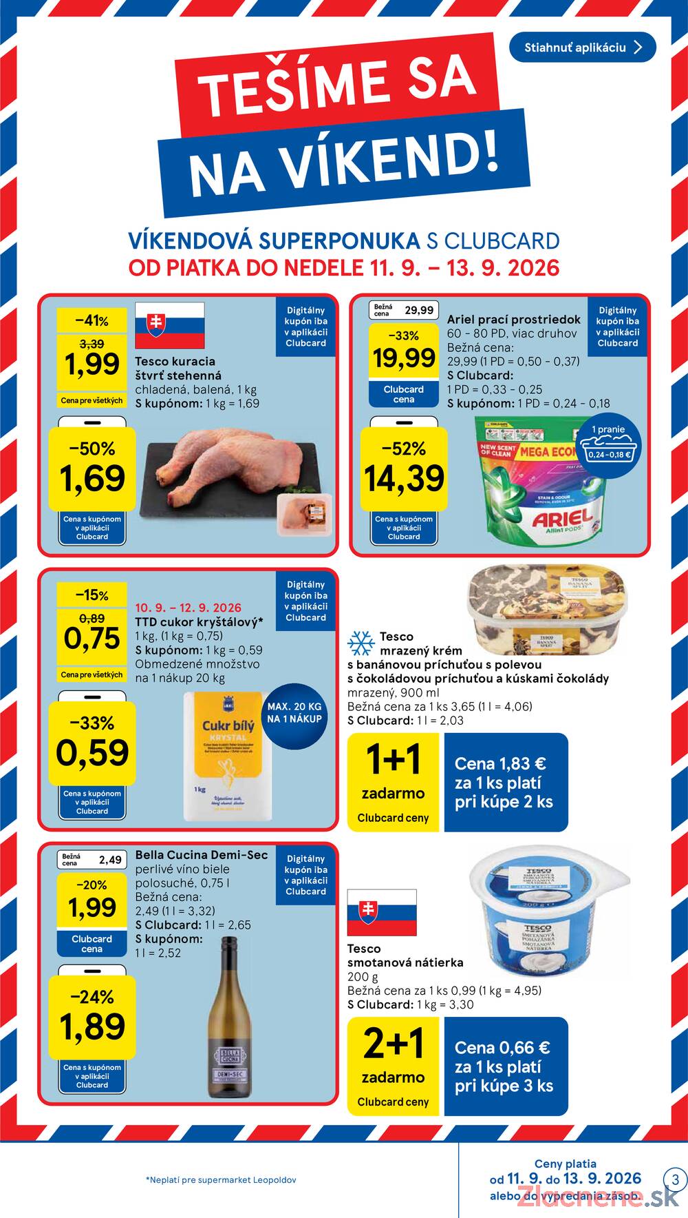 Leták Tesco - Tesco supermarkety od 9.9. do 15.9.2026 - strana 3 Leták Tesco - Tesco supermarkety od 9.9. do 15.9.2026 - strana 3