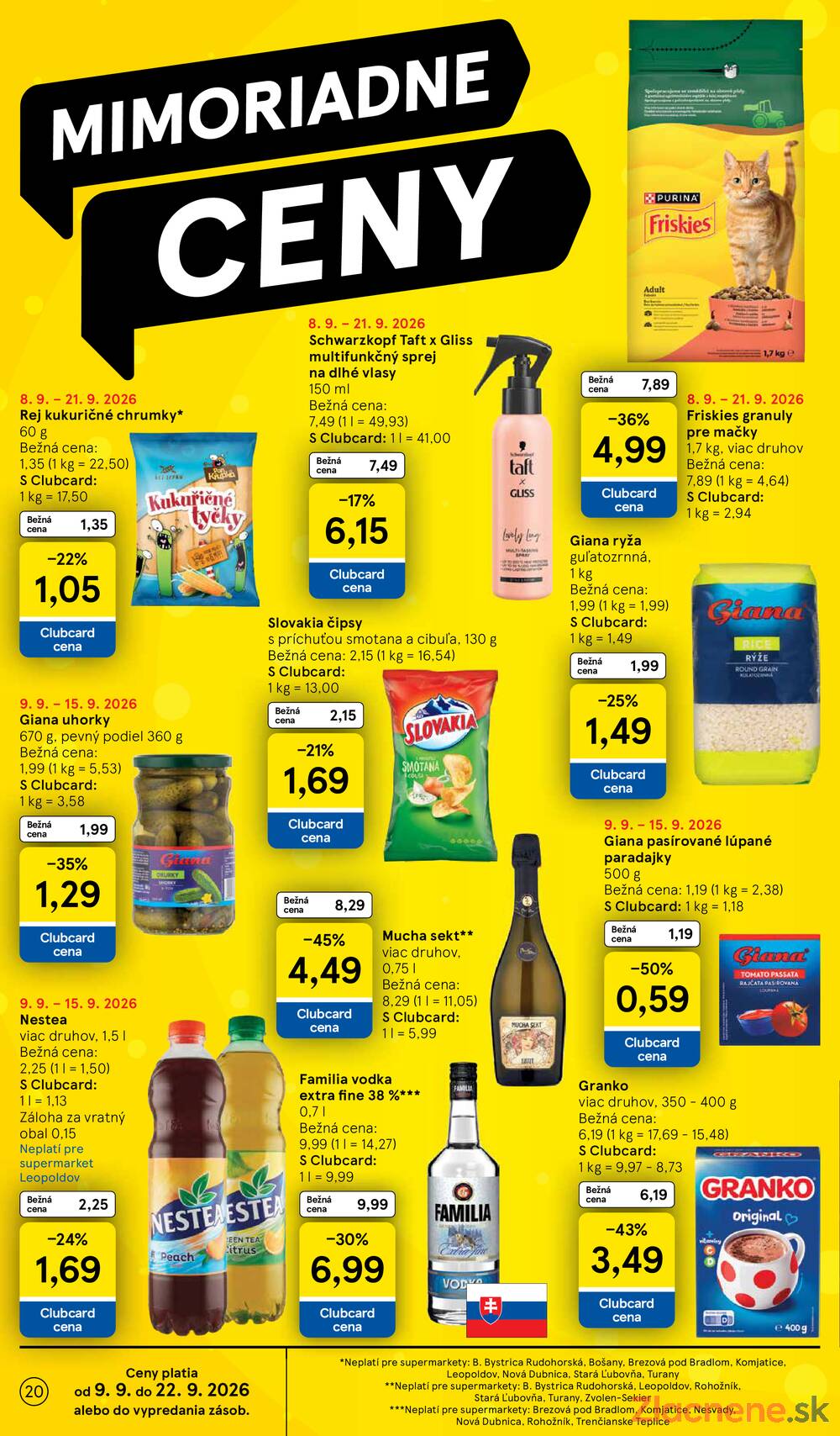 Tesco supermarkety od 9.9. do 15.9.2026