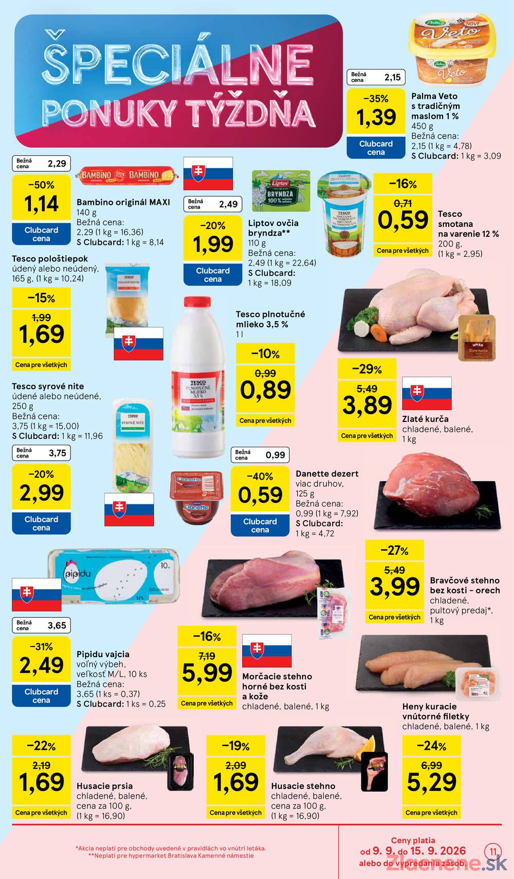 Leták Tesco - Tesco hypermarkety 9.9.- 15.9. - strana 11 Leták Tesco - Tesco hypermarkety 9.9.- 15.9. - strana 11