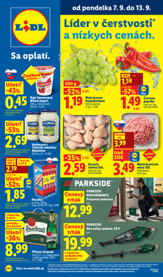 Leták Lidl 7.9. - 13.9.