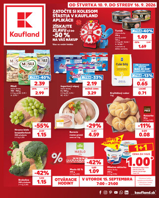 Leták Kaufland 10.9. - 16.9. - Kaufland Handlová - Okružná ul.