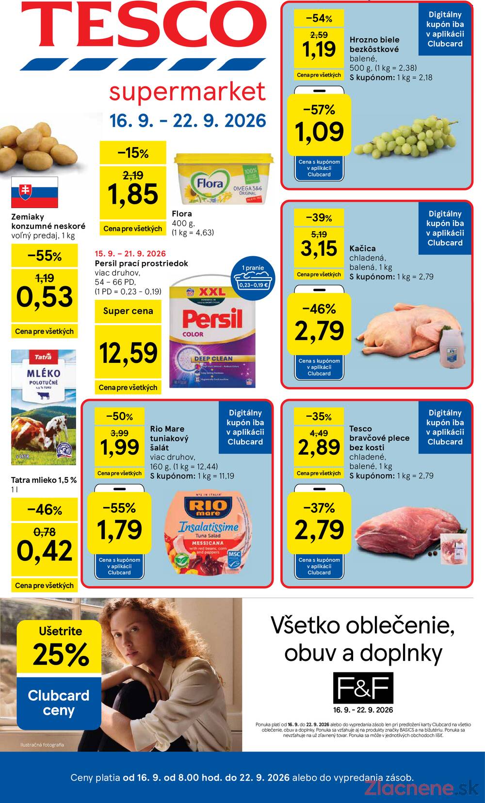 Tesco supermarkety od 16.9. do 22.9.2026