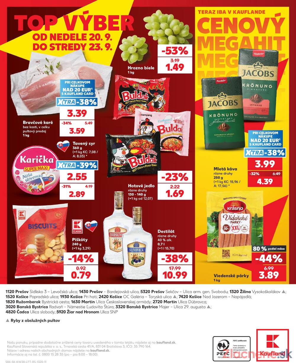 Kaufland 17.9. - 23.9. - Kaufland Košice-Pri hati