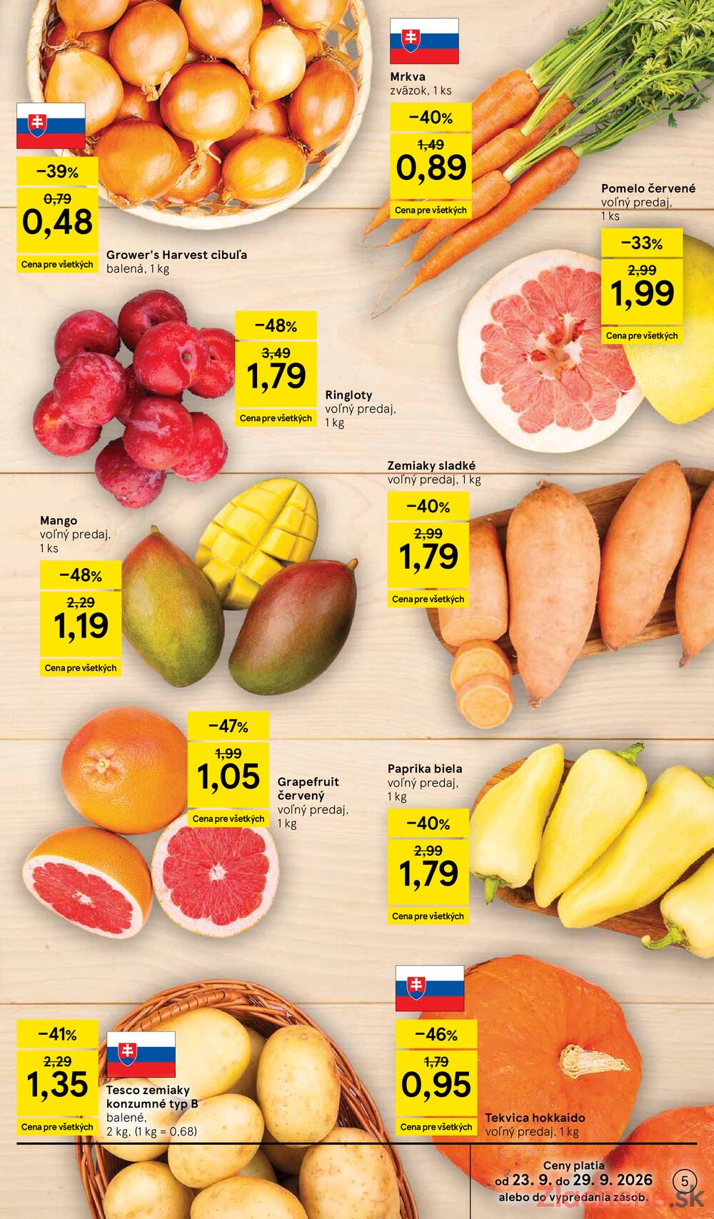Tesco supermarkety od 23.9. do 29.9.2026
