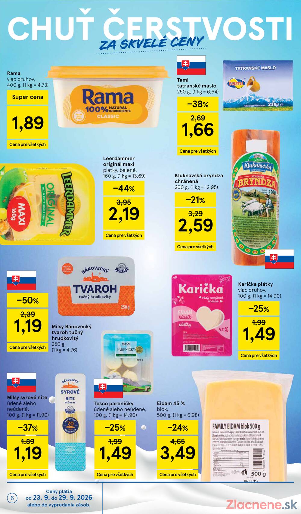 Tesco supermarkety od 23.9. do 29.9.2026