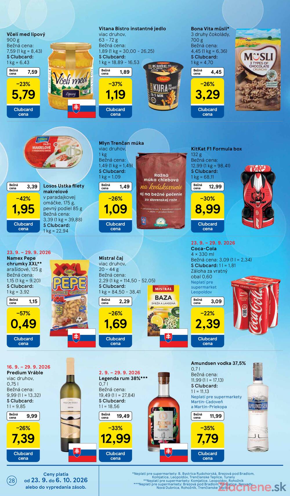 Tesco supermarkety od 23.9. do 29.9.2026