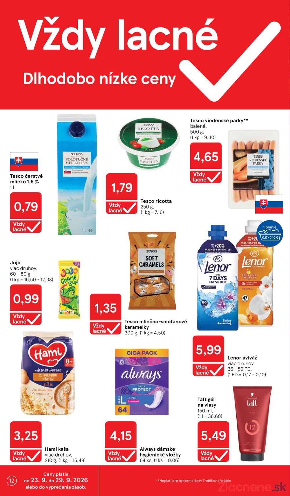 Tesco hypermarkety 23.9. - 29.9.