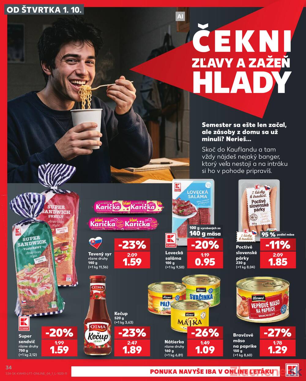 Kaufland 1.10. - 7.10. - Kaufland Poprad - Jiřího Wolkera