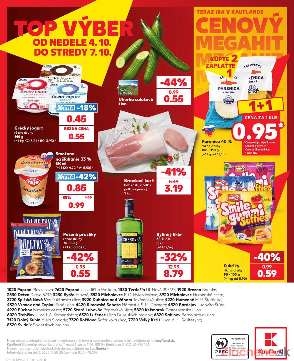 Kaufland 1.10. - 7.10. - Kaufland Poprad - Jiřího Wolkera