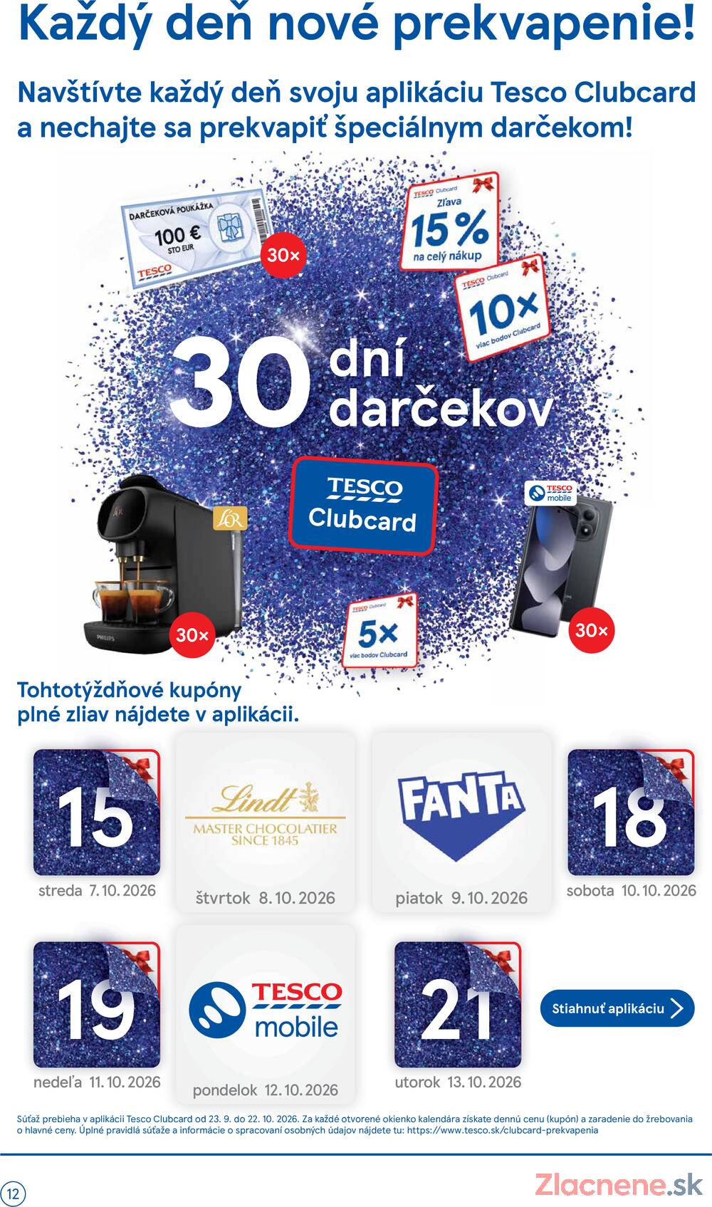 Tesco supermarkety od 7.10. do 13.10.2026