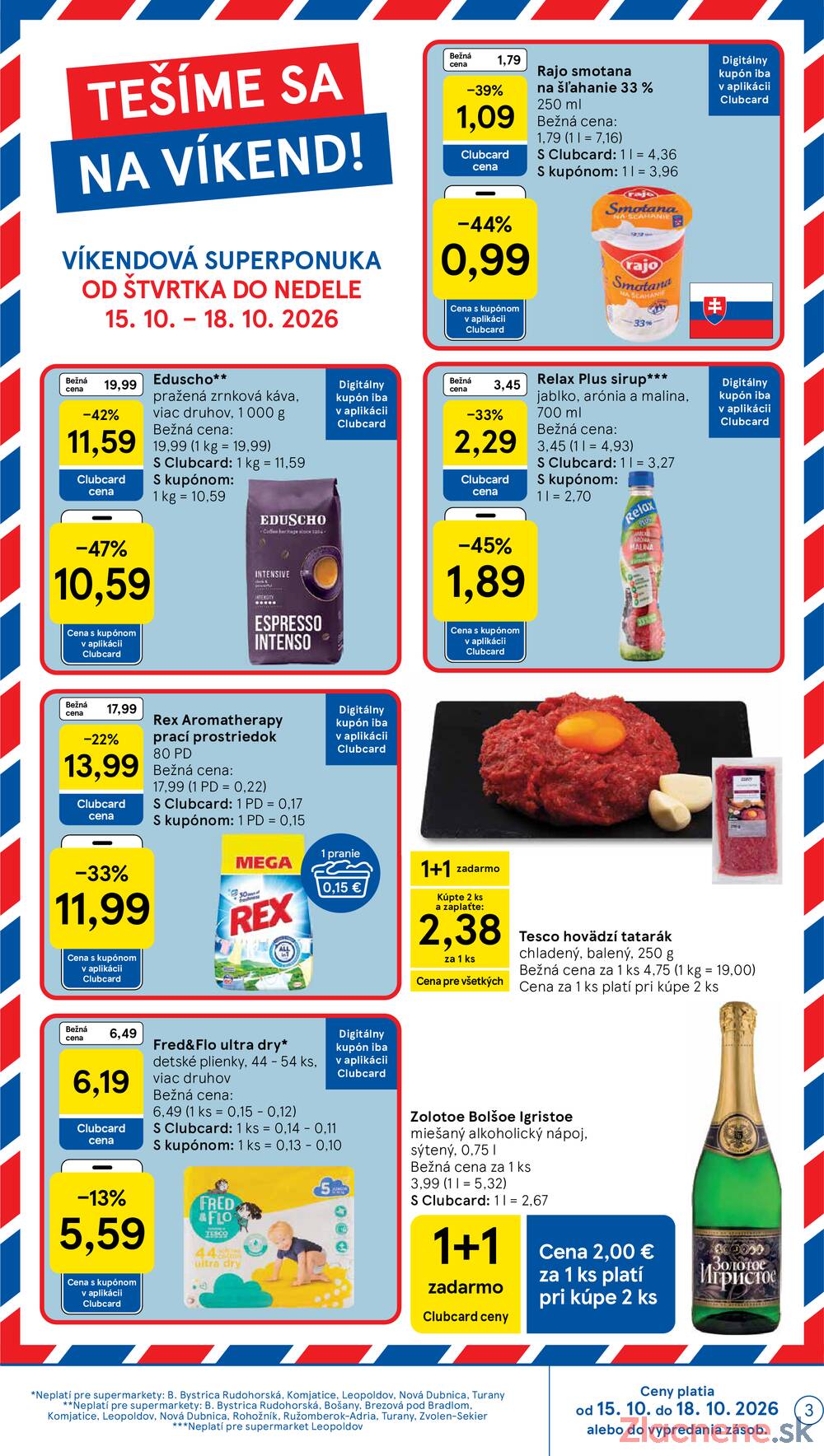 Leták Tesco - Tesco supermarkety od 14.10. do 20.10.2026 - strana 3 Leták Tesco - Tesco supermarkety od 14.10. do 20.10.2026 - strana 3