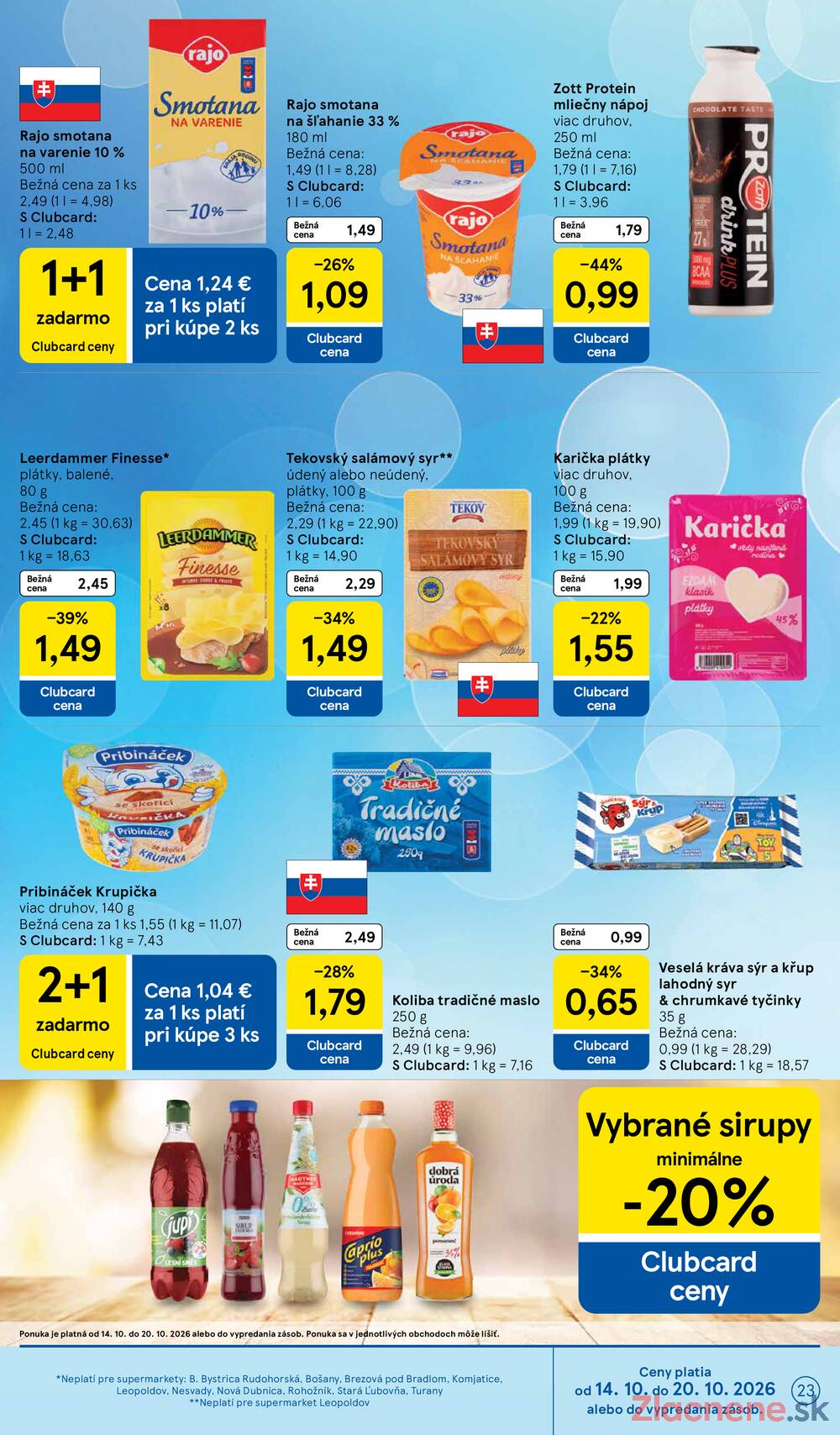 Tesco supermarkety od 14.10. do 20.10.2026