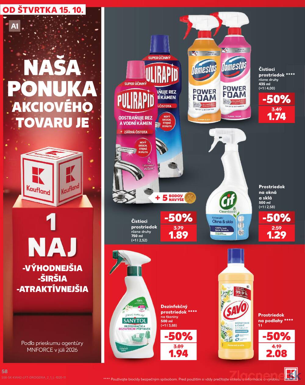 Leták Kaufland - Kaufland 15.10. - 21.10. - Kaufland Svidník - strana 58