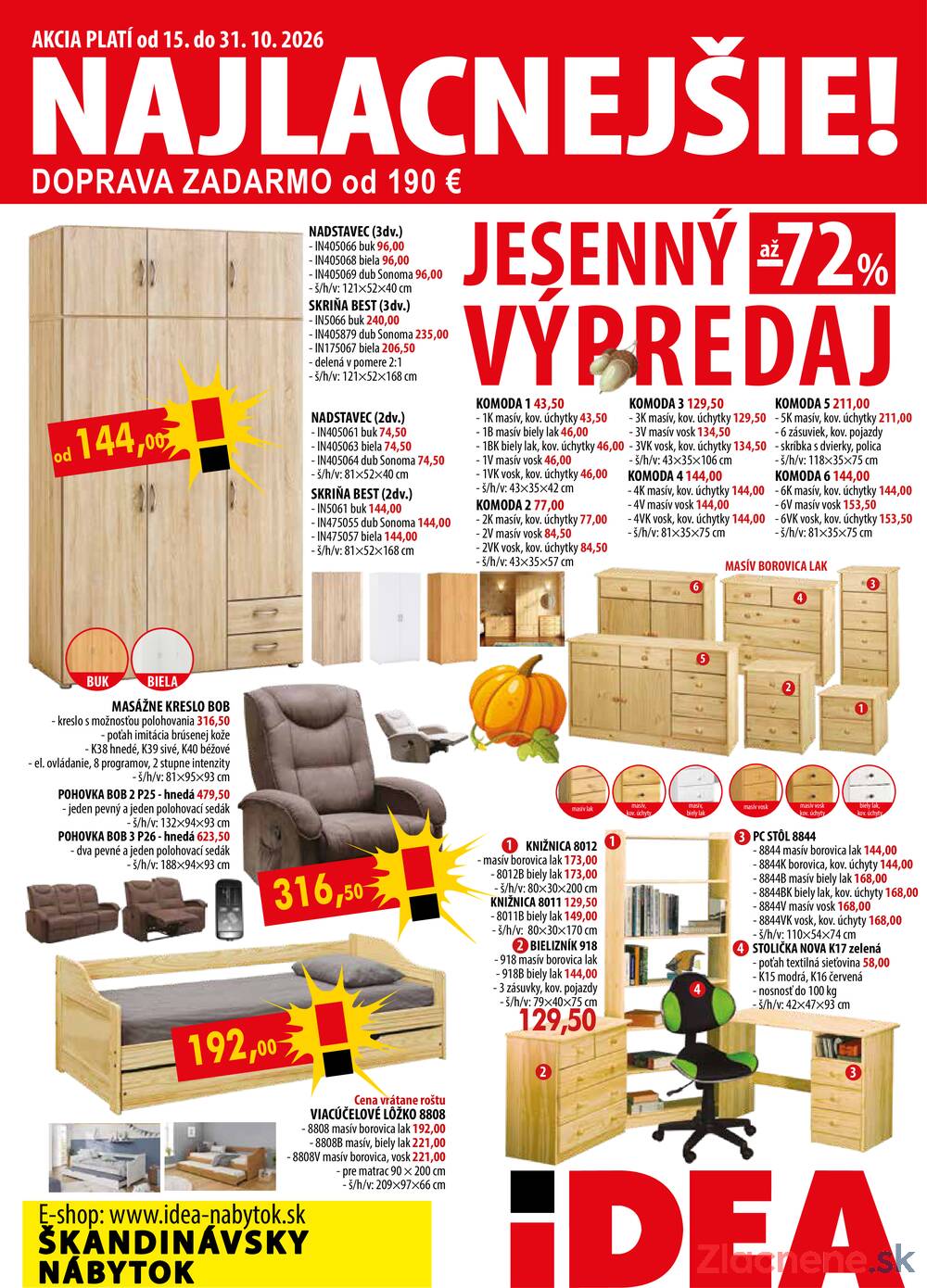 Leták IDEA nábytok - IDEA nábytok od 15.10. do 31.10.2026 - strana 1 Leták IDEA nábytok - IDEA nábytok od 15.10. do 31.10.2026 - strana 1