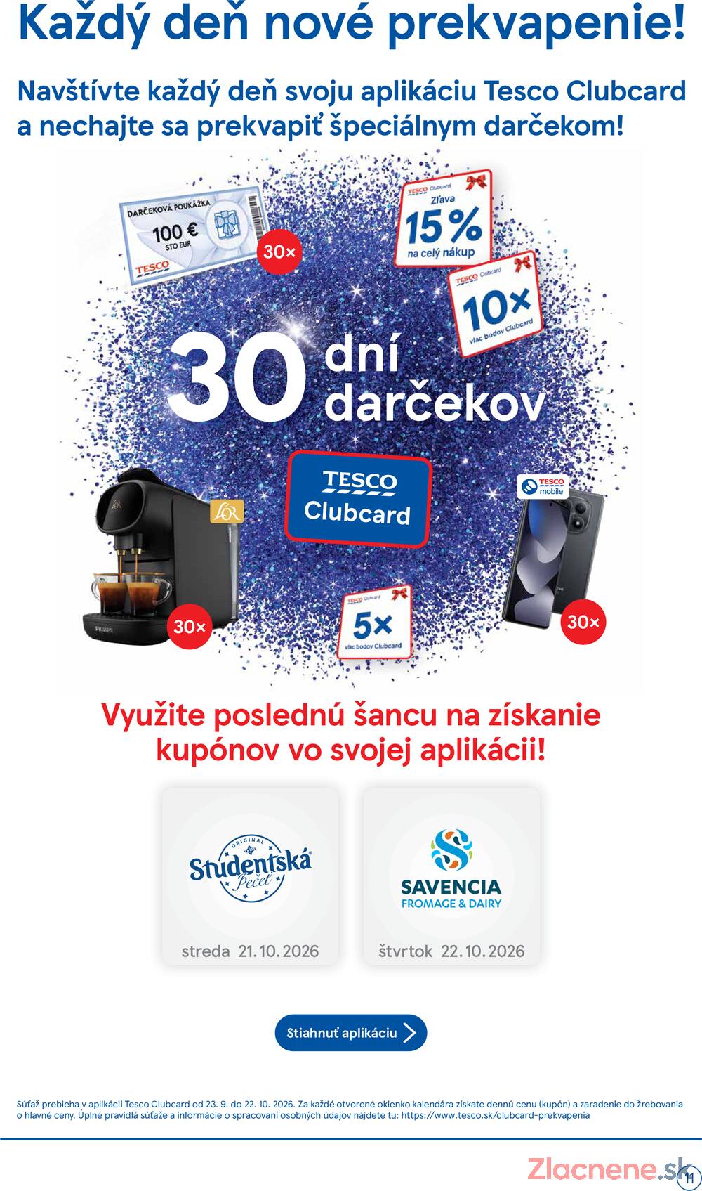 Tesco supermarkety od 21.10. do 27.10.2026