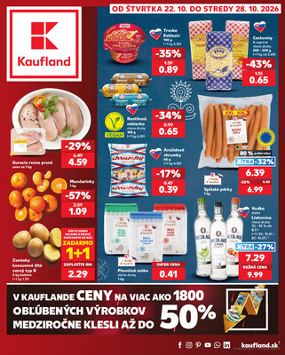 Leták Kaufland 22.10. - 28.10. - Kaufland Liptovský Mikuláš