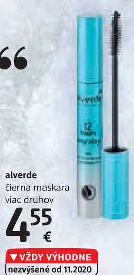 alverde čierna maskara, viac druhov
