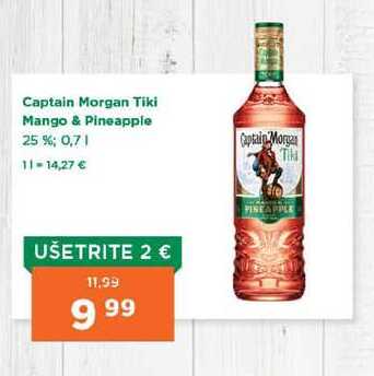 Captain Morgan Tiki Mango & Pineapple 25%; 0,7 l