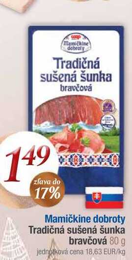 Tradičná sušená šunka bravčová 80 g