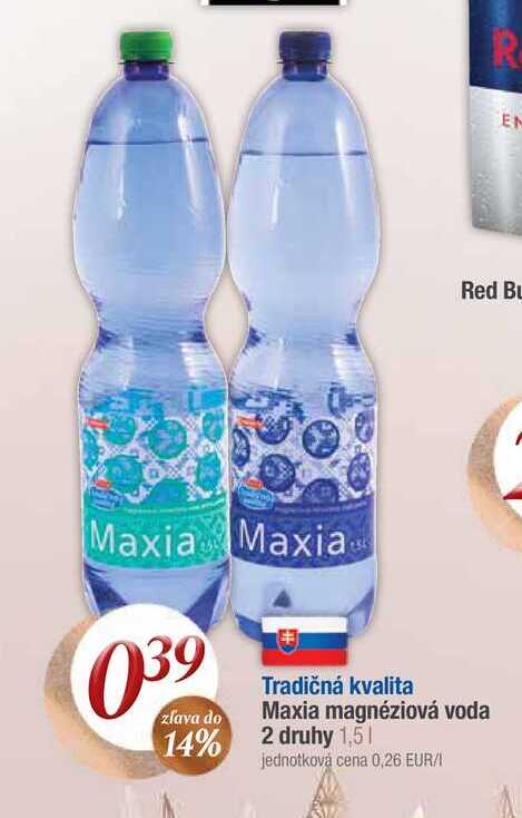 Maxia magnéziová voda 1,5 l