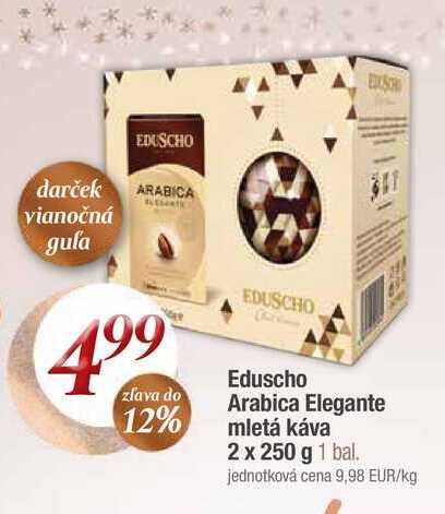Eduscho Arabica Elegante mletá káva 2 x 250 g