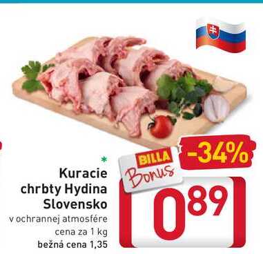  Kuracie chrbty Hydina Slovensko  1 kg