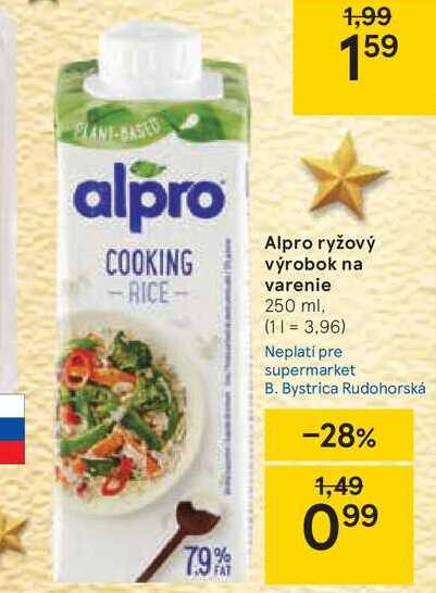 Alpro ryžový výrobok na varenie, 250 ml