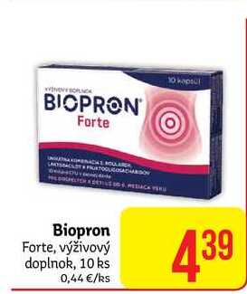 Biopron Forte, výživový doplnok, 10 ks 0,44 €/ks 4,39 €