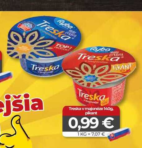 Treska v majonéze 140 g