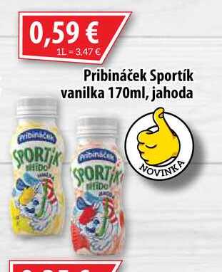 Pribináček Sportík vanilka 170 ml