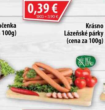 Krásno Lázeňské párky 100 g