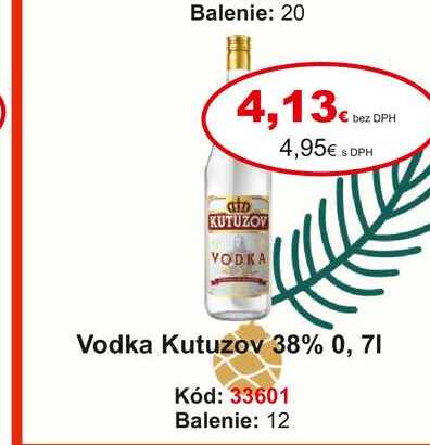 Vodka Kutuzov 38% 0,7 l