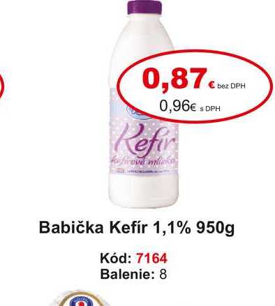 Babička Kefír 1,1% 950g