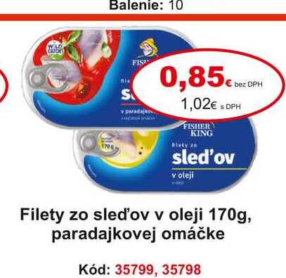 Filety zo sledov v oleji 170g