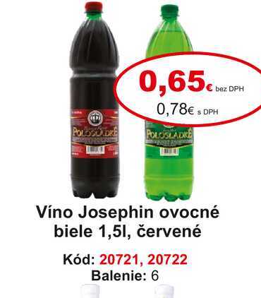 Víno Josephin ovocné biele 1,5 l
