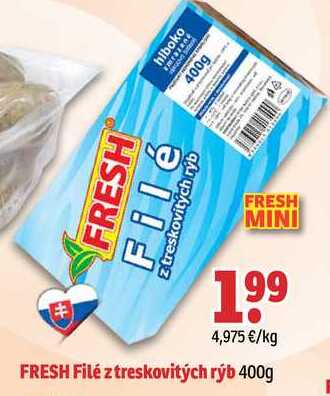 FRESH Filé z treskovitých rýb 400g