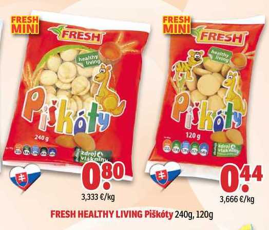 FRESH HEALTHY LIVING Piškóty 120g 