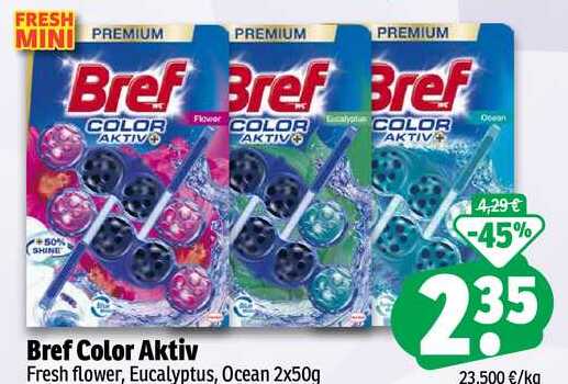 Bref Color Aktiv Fresh flower, Eucalyptus, Ocean 2x50g