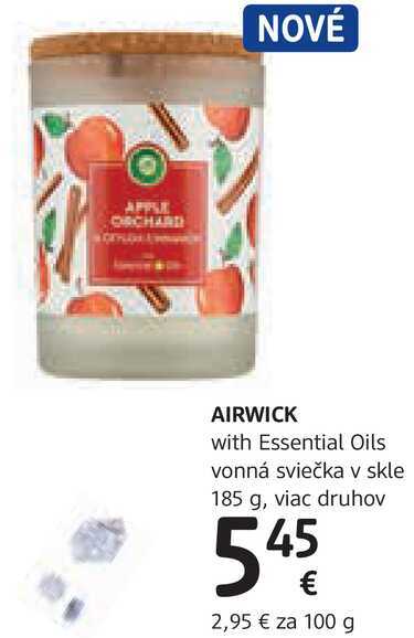 AIRWICK with Essential Oils vonná sviečka v skle 185 g, viac druhov 