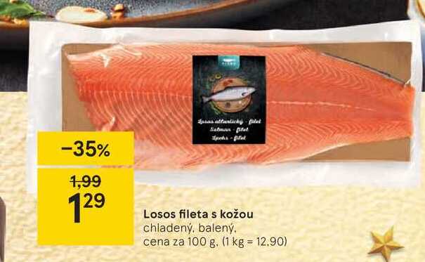 Losos fileta s kožou, 100 g