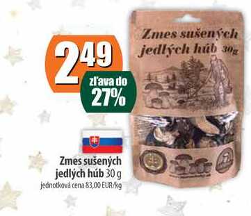Zmes sušených jedlých húb 30 g