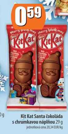 Kit Kat Santa čokoláda schrumkavou náplňou 29 g