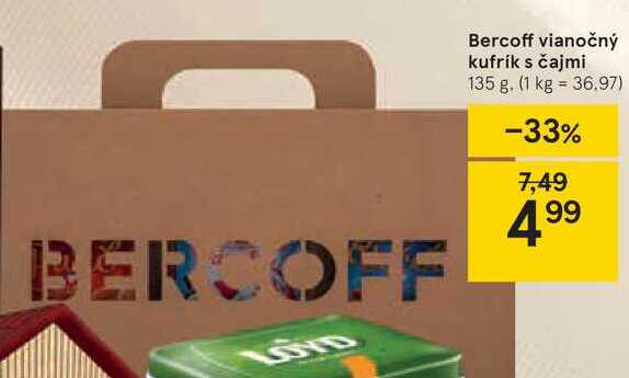 Bercoff vianočný kufrík s čajmi, 135 g