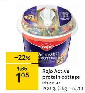 Rajo Active protein cottage cheese, 200 g