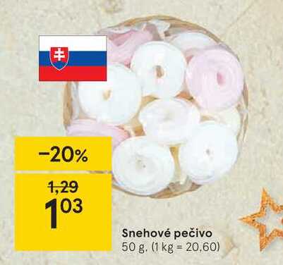 Snehové pečivo, 50 g