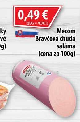 Mecom Bravčová chudá saláma 100 g